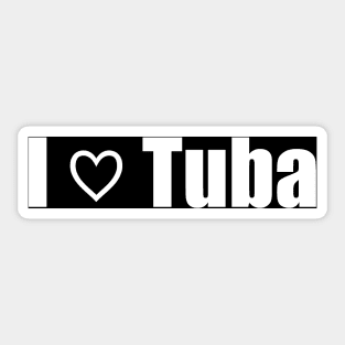 I Love Tuba Sticker